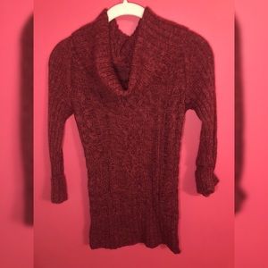 Burgundy Turtleneck Sweater